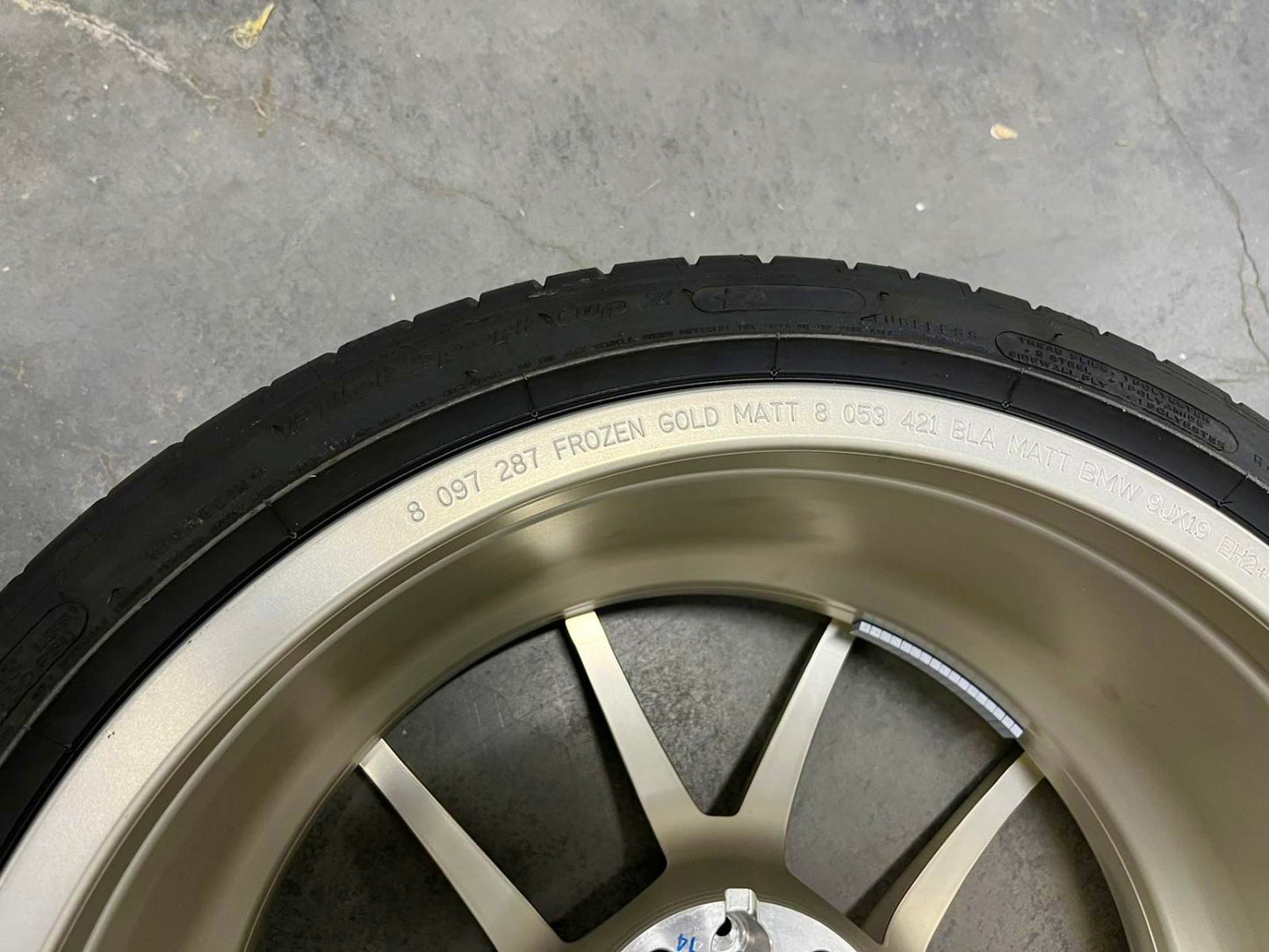 Genuine BMW Style 763M Frozen Gold Wheel & Tire Set